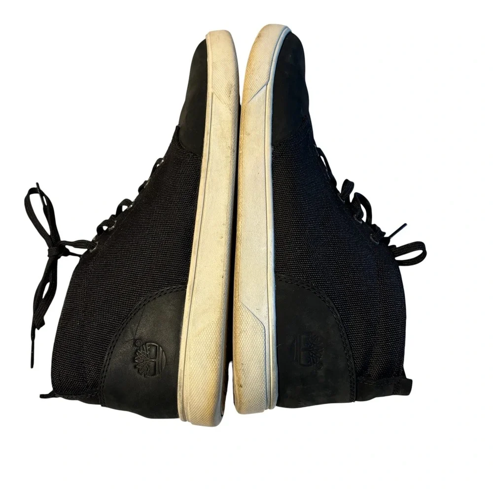 Timberland Groveton Chukka Black Leather Canvas Sneakers 6746A Mens 10.5M